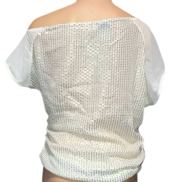 Victoria Secret Designer Collection LUDI Embellished Tunic Blouse XS Gold Sequin - Picture 5 of 8